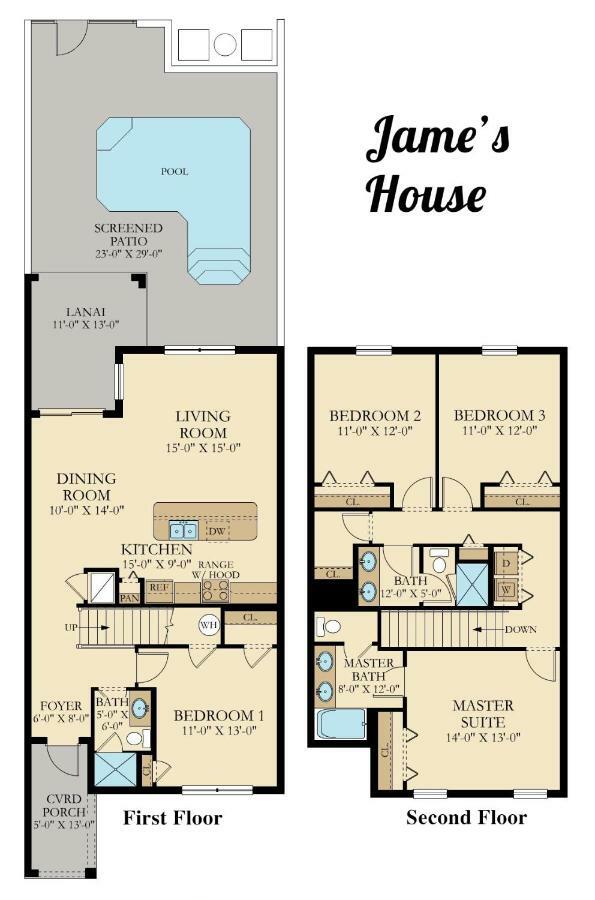 C - New 4 Bedroom Home - 5 Miles To Disney - Free Water Park - Private Pool Kissimmee Eksteriør billede