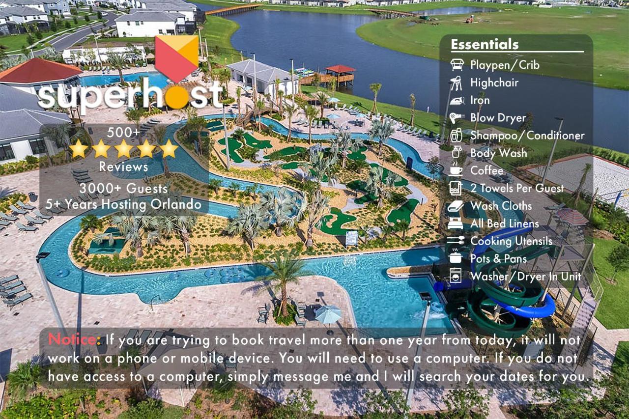 C - New 4 Bedroom Home - 5 Miles To Disney - Free Water Park - Private Pool Kissimmee Eksteriør billede